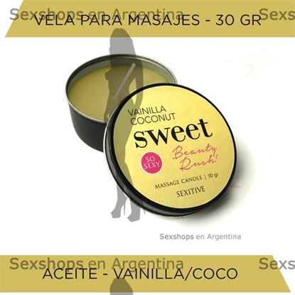 Vela para masajes aroma a vainilla 30gr